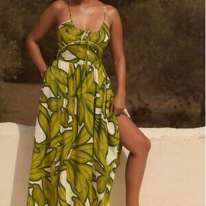 New with tags Anthopologie Sleeveless Scoop-Neck Midi Dress- Medium- Cotton $188